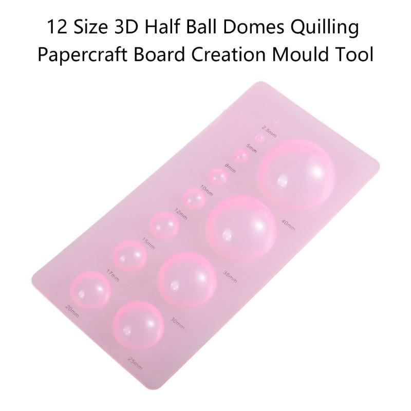 12 Size Half Ball Domes Quilling Papercraft Board Creation Mould Tool