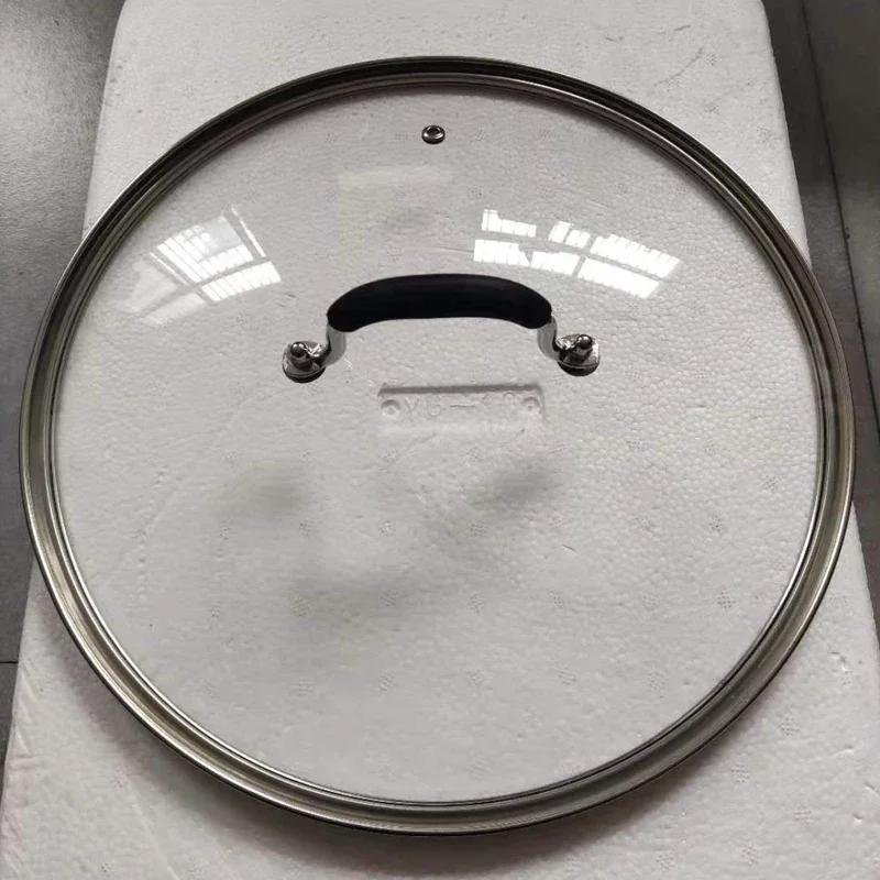 32cm Fume-free Non-stick Pan Wok 304 Stainless Steel Frying Pan with Glass Cover Household Uncoated Wok Cooker Gas Suitable