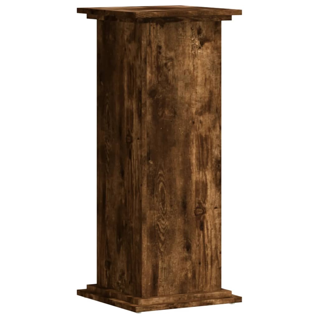 Plant Stand Smoked Oak 33x33x80 cm Wood Based Material
