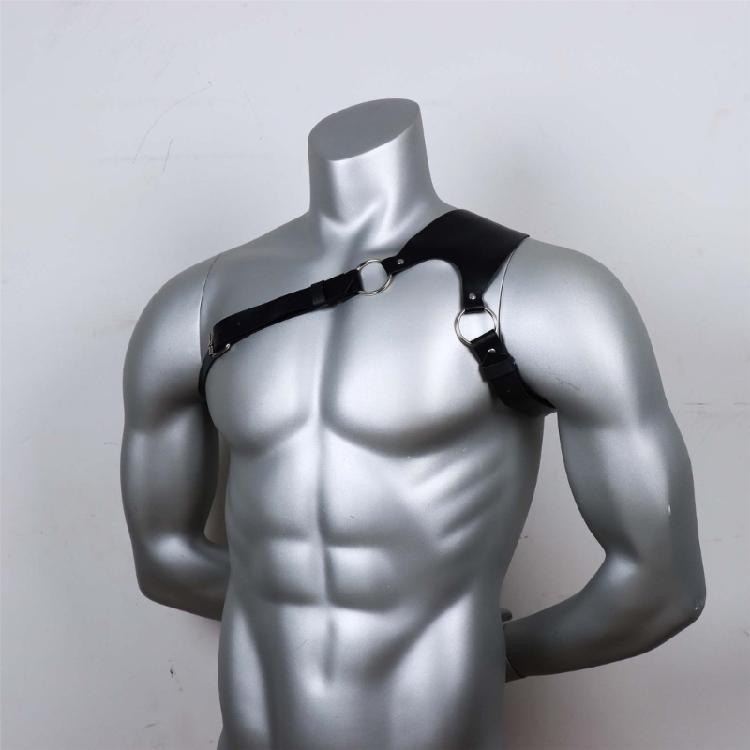 Herren Körper Brustgurt Gürtel Punk Gothic PU Leder Schulterkäfig Gürtelriemen