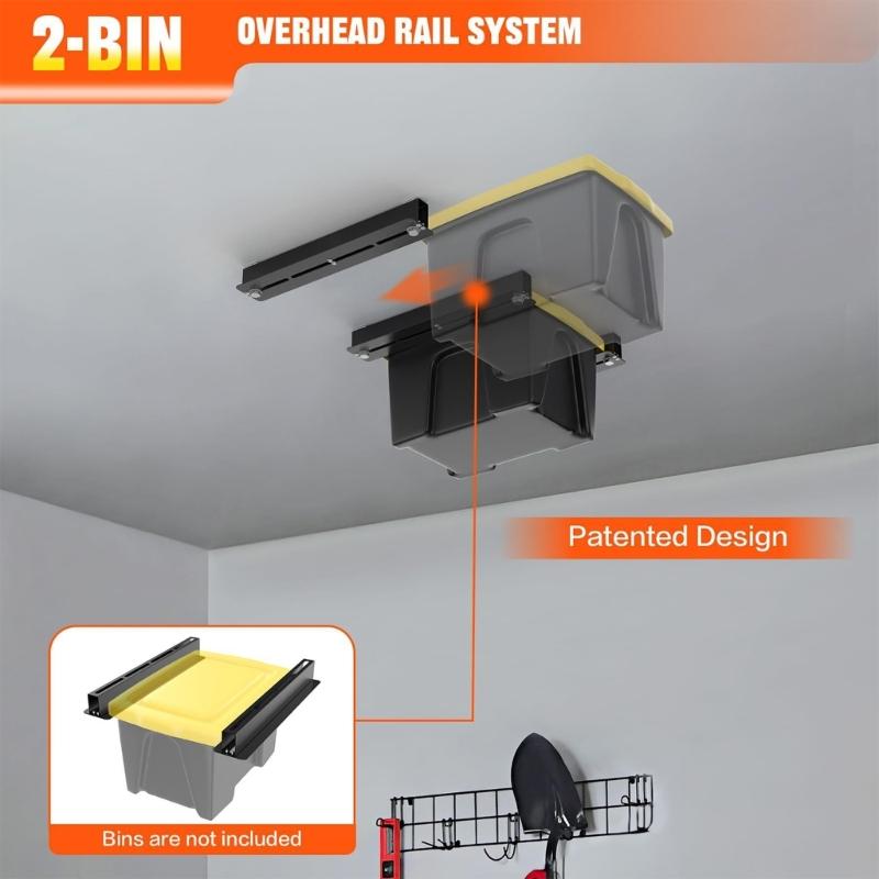 Multifunktions-Garagenregalsystem Karbonstahl Verstellbares Design Platzsparend Lagerung Widerstandsfähig Garagenregale 2/3 Stück