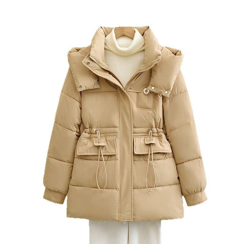 College padded jacket thickened women's padded clothes medium and long loose Korean version winter coat new fashion women's padded clothes
