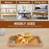 Boho Rattan Kitchen Food Storage Tray Rectangle/Round Handwoven Rattan Basket Multifunction Fruit Snack Basket Home Supplies