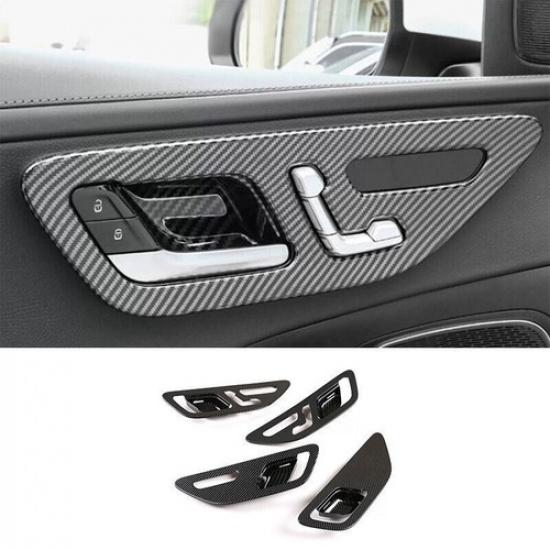 For Benz GLC X254 -2024 ABS Carbon Fiber Inner Door Handle Frame Trim 4PCS