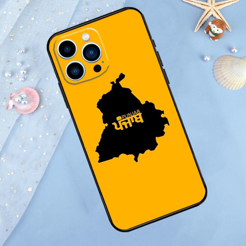 Punjab Map Outline Case For iPhone 17 Pro Max 16 15 13 12 11 14 Pro Max Plus 12 13 Mini 16e 17 Air Back Cover