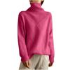 Women's Solid Color High Neck Knitted Top, Casual Commuting Loose Sweater