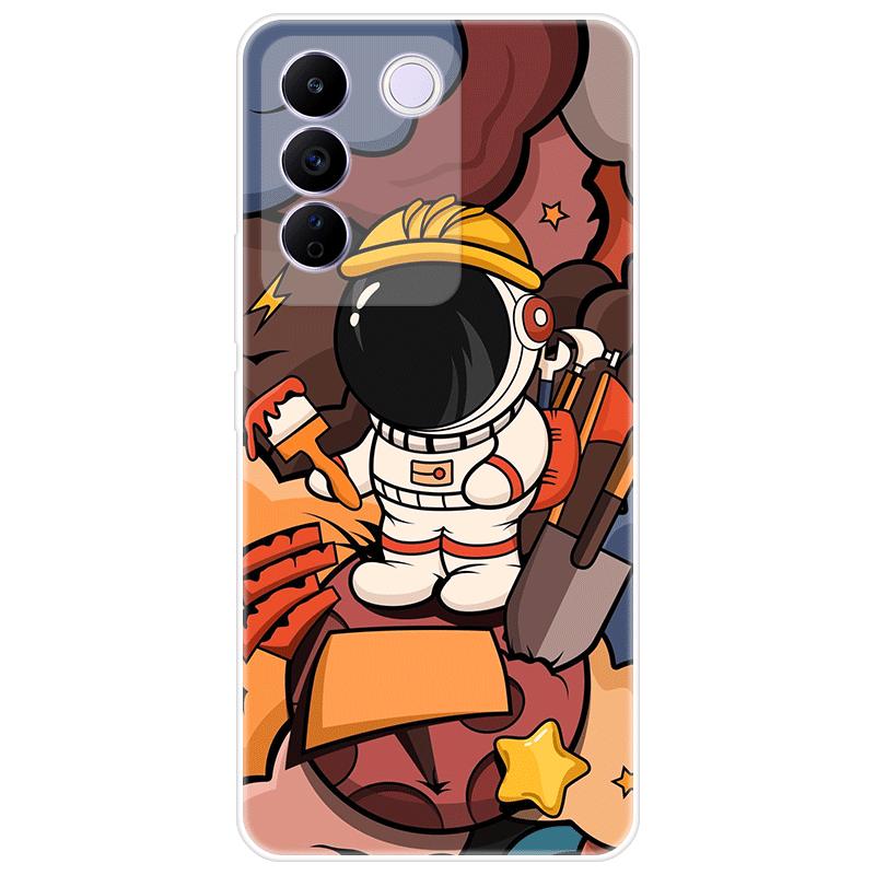 For Vivo V27e V 27e Case Soft Silicone Back Cover Cartoon Phone Case Diversification