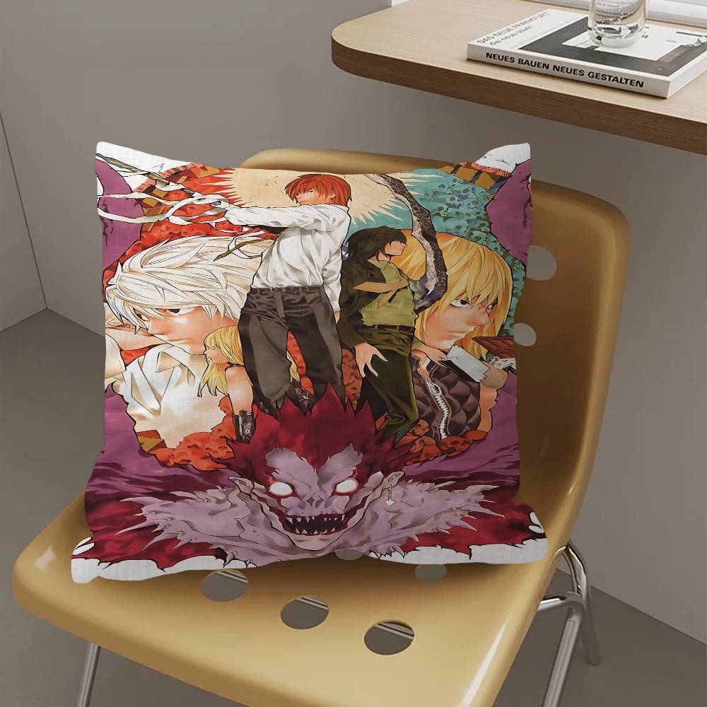 

Hot Anime Death Note Cushion Cover Car Throw Pillow Case For Sofa Car Christmas Gift 40x40cm 45x45cm 12x12Inch