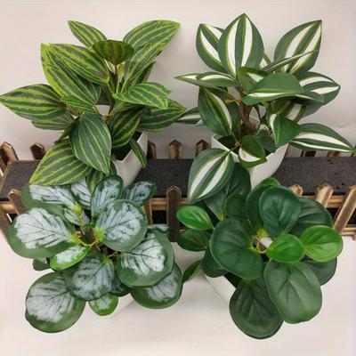 Topfpflanzen, Kunstblumen, lebensechte künstliche Pflanzen, kleiner Bonsai-Baum als Dekoration für Haus und Garten
