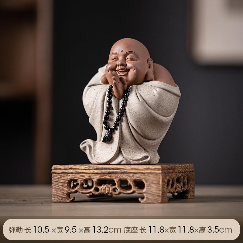 Керамическая статуя Будды Дзен Майтрейи, милая домашняя комната, офис, украшение для цветочного горшка, избранный подарок