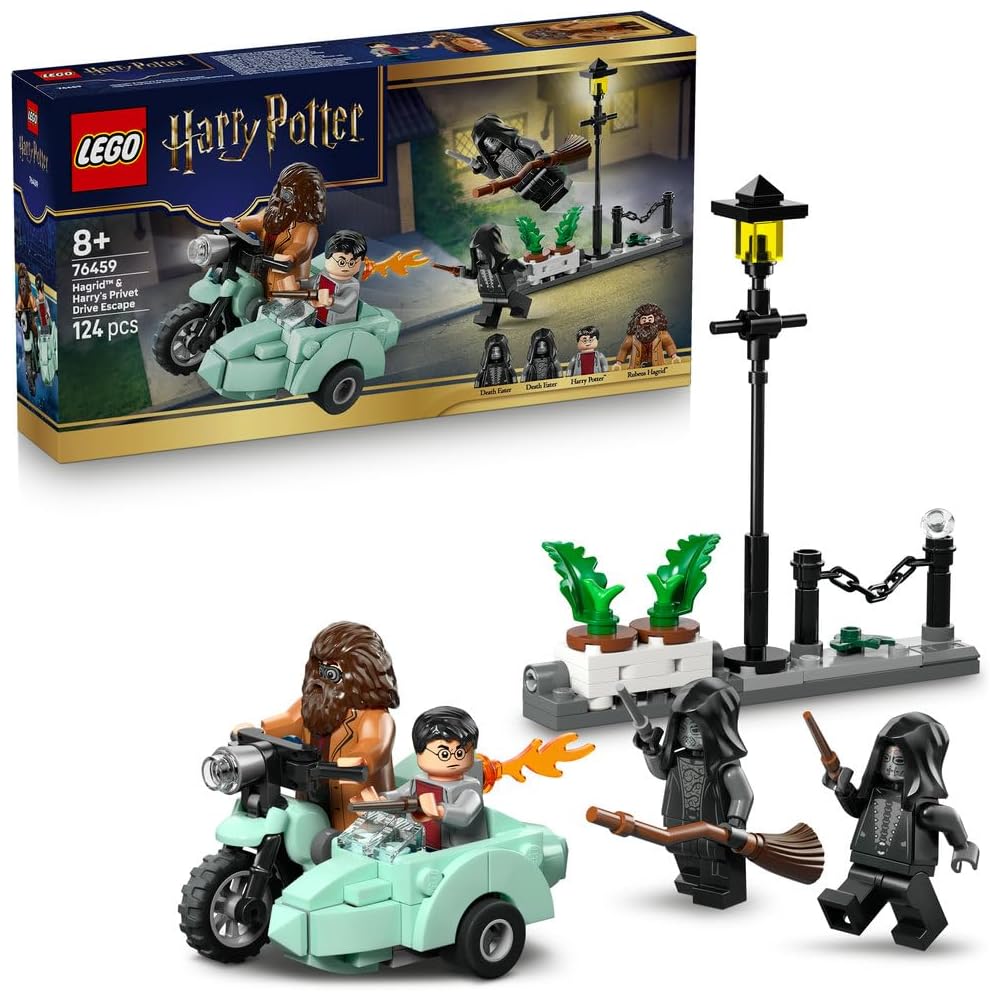 LEGO Harry Potter Hagrid and Harry s Privet Drive Escape Toy Building Set for Kids Ages 8-10