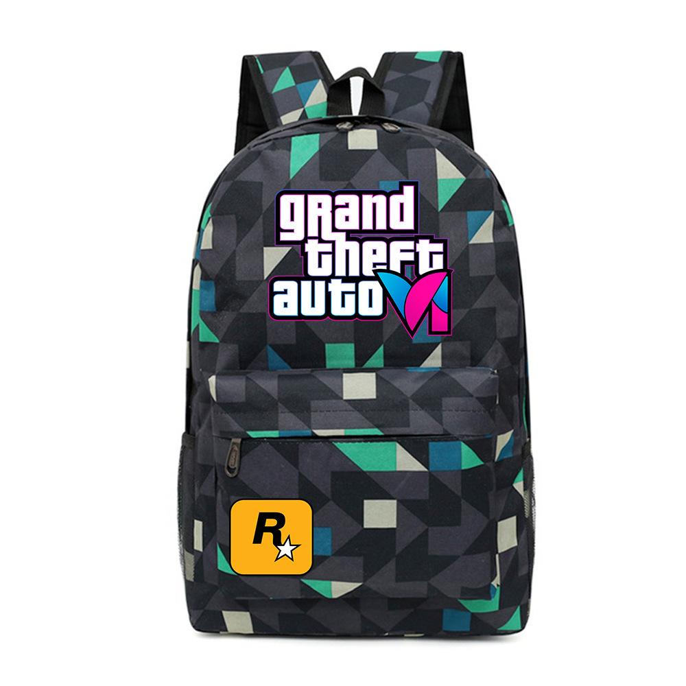 Anime Game Merchandise Grand Theft Auto Schooltas Oxford Stof Rugzak Student Rugzak