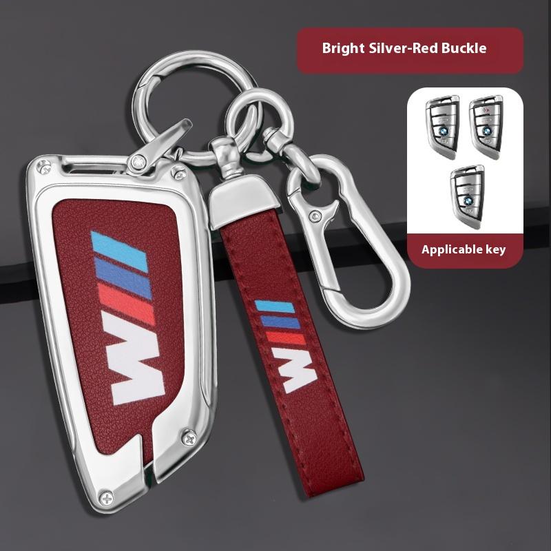 For BMW M E39 E46 E60 E90 F25 F15 F10 F20 F30 F01 G05 G20 X1 X3 X5 Car TPU Zinc Alloy Key Case Bag Car Key Chain Metal Key Shell