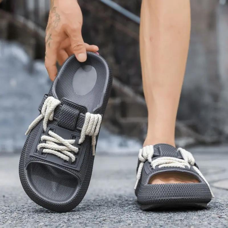 Fashion Flat Male Slipper Soft Beach Men's Shoe Sabot High Quality Fashion Summer Sale Original Trend 2025 Casual Mascullino Y2k Slides