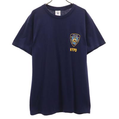 NYPD New York City Police Print Kurzarm T-Shirt M Marineblau Herren Gebraucht