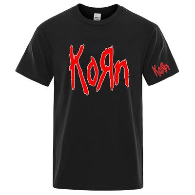 Korn Metal Rockowy Zespół Unisex Regularne Koszulki Z Krótkim Rękawem Są Odpowiednie Na Lato Koszulki Z Okrągłym Dekoltem Koszulka
