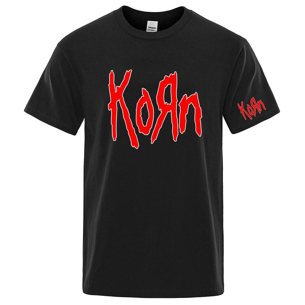 Korn Metal Rock Band Unisexs Regular Shortsleeved Shirts Are Suitable For Summer Roundneck Shirts T Shirt