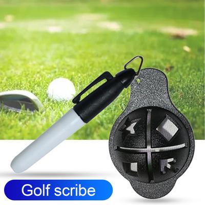 2 Stück/Set Golfball-Linierer Einfach zu zeichnen Langlebig Kompakt Golfzubehör Linierer Marker für Golfer