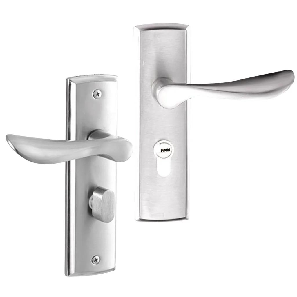 Aluminum Alloy Door Handle Lock Home Entry Security Door Lockset for Bedroom Bathroom Latch 3 Keys
