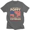 Custom I Am A Dad Poppy Veteran Nothing Scares Me Papa T Shirt Men 100 Cotton Tshirt Tees Fashion Tshirts