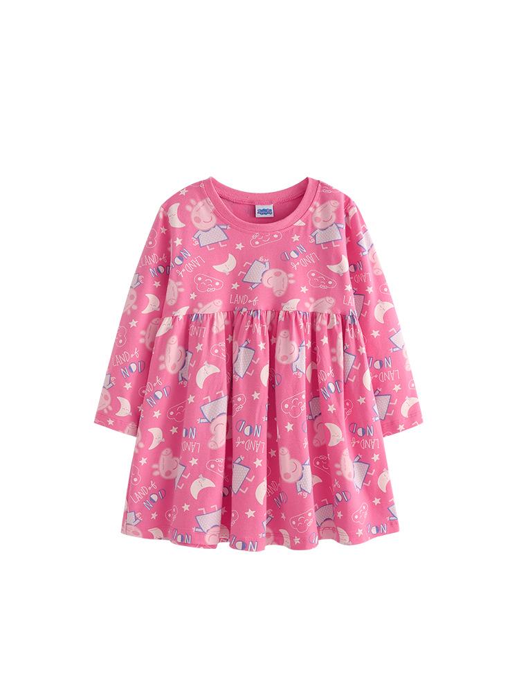 Peppa Pig Girls' Long Sleeve Cartoon Dress - Autumn Collection