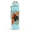 1PC Forest Red Panda Pattern 750ml Color Plastic Sports Water Bottle Leakproof Flip Straw Lid Suitable for Sports Office Home Use