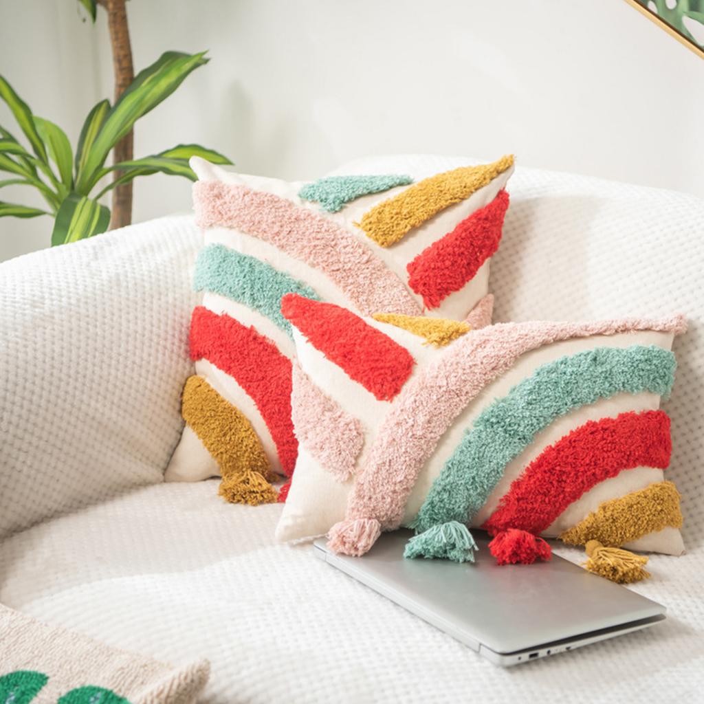 Colorful Pillowcase for Living Room Couch Bedroom Chair Throw Pillow Cover for Sofa Bedroom Car Decorative Pillow Cover