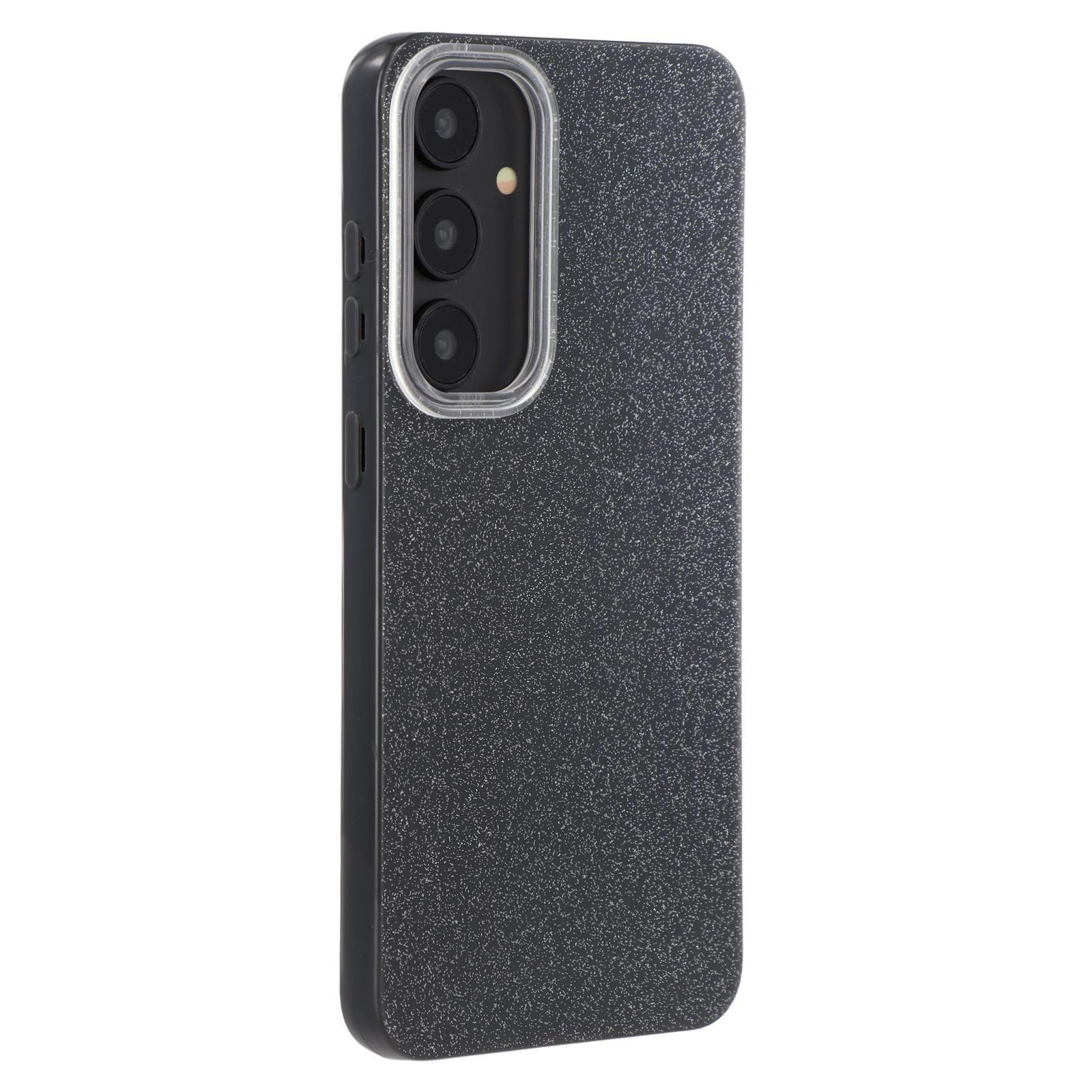 

For Samsung Galaxy S25+ Case IMD Glitter TPU Phone Cover Large Camera Cutout Black