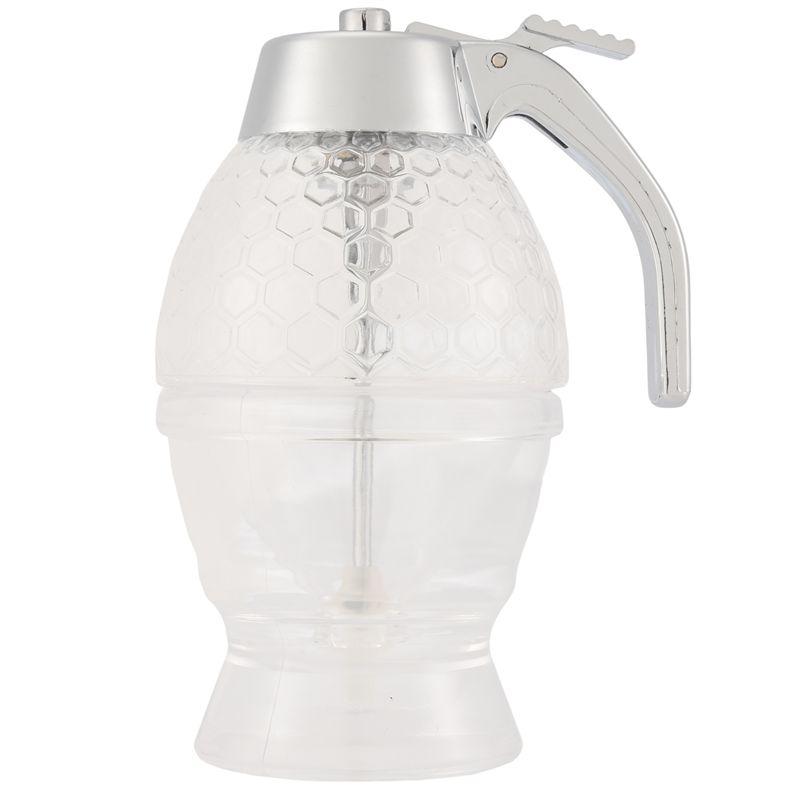 Aug. Honey Dispenser,No Drip Syrup Sugar Container With Stand,Beautiful Honey Comb Shaped Honey Pot,Syrup Sugar Container