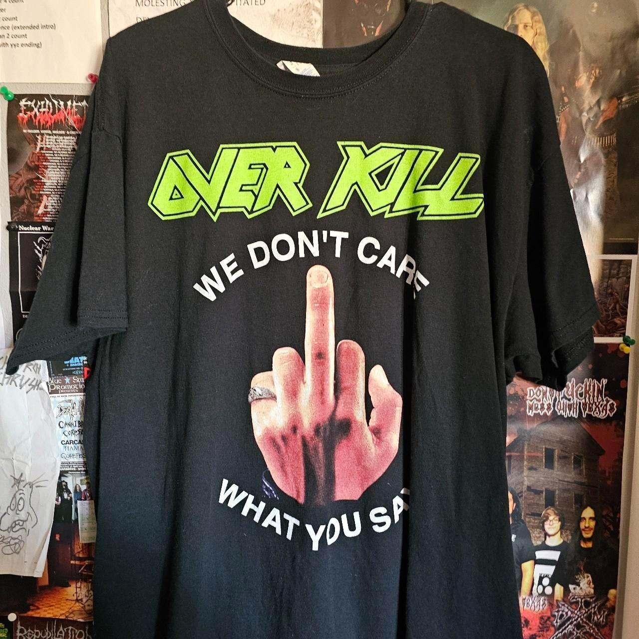 Overkill Band Vintage Tshirt Black Short Sleeve Tshirt AN47830 XXXXL