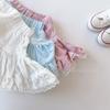 Meia Saia Feminina Estilo Coreano Primavera Verão Renda Versátil Babado Saia Curta Infantil