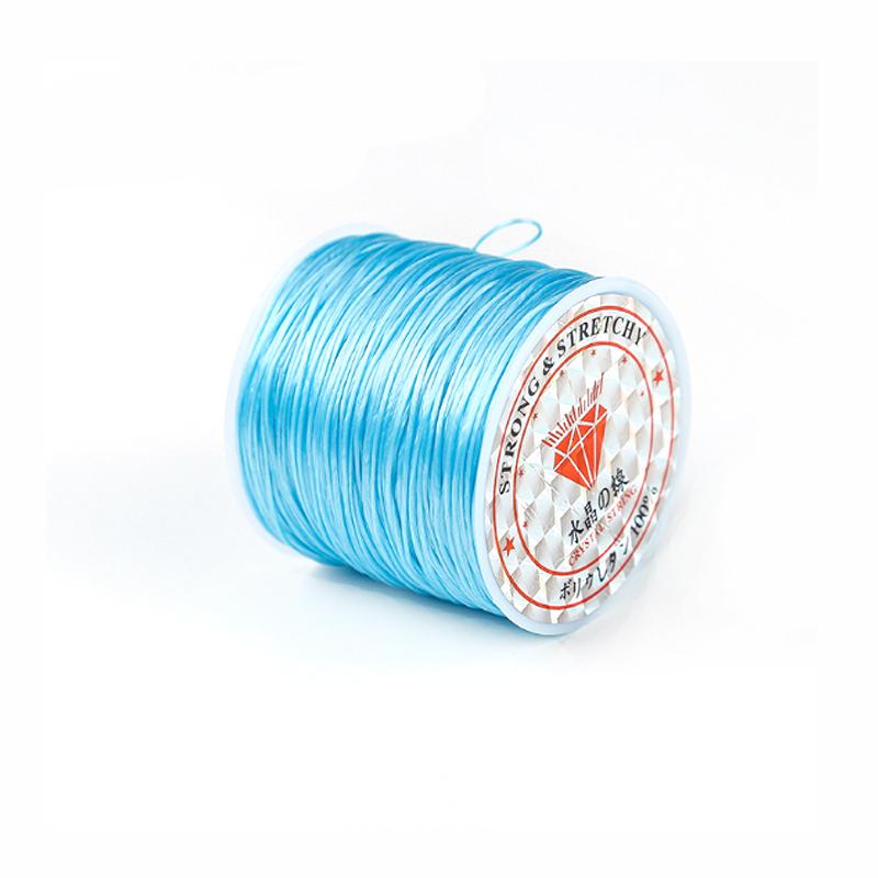 1 Roll Transparent Elastic Crystal Line Beading Cord for Jewelry Making and Garment Accessories