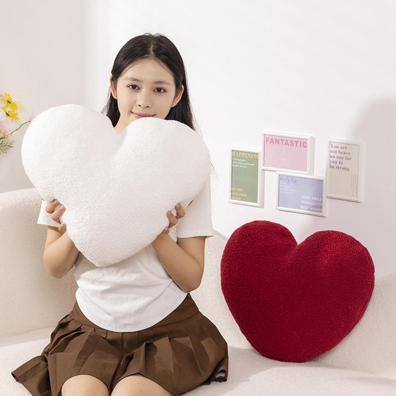 Decorative Cushion Sofa Seat Cushion Soft Pillow for Bedroom Heart Shaped Cushion Ornament Home Aesthetic Decoration Room Decor