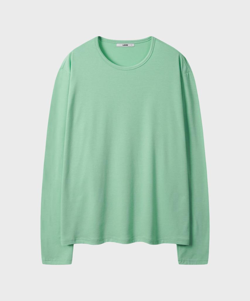 LEIRE Soft Round Long Sleeve T-Shirt [Apple Mint]