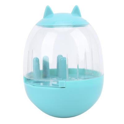 Dog Food Dispensing Toy Slow Eating Interactive Feeding Puzzle Toy for Pet Cats DogsPeacock Blue