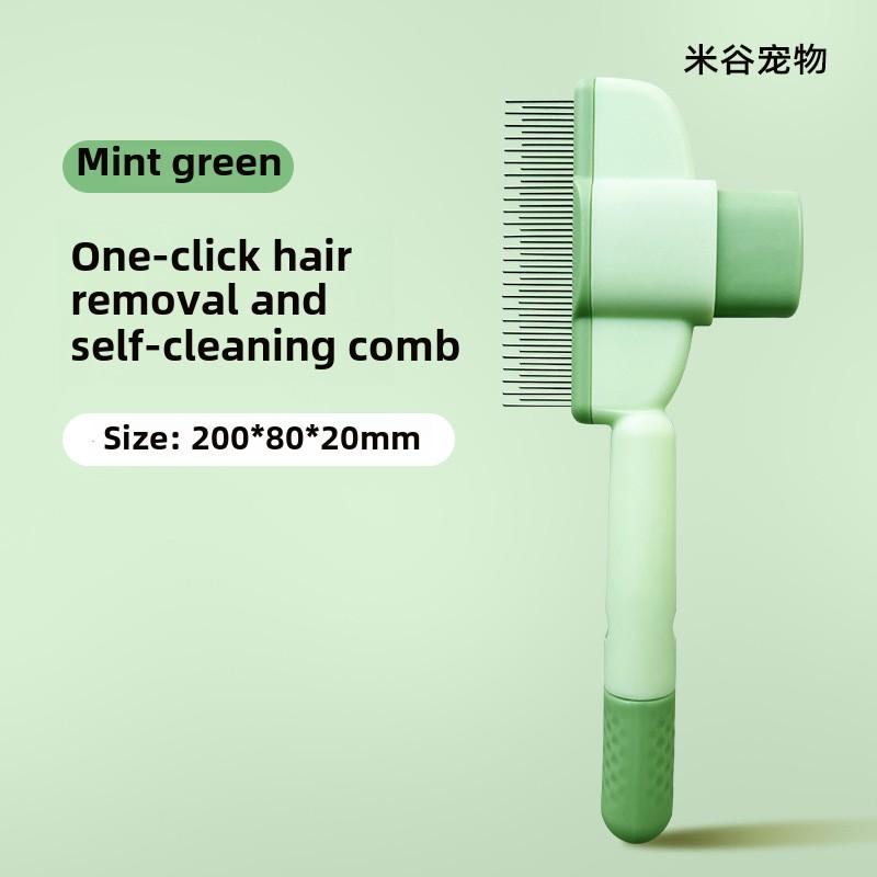 

Самоочищающаяся игольчатая расческа для кошек, щетка для удаления шерсти собак, расческа для питомцев для удаления шерсти одним нажатием, рядная расческа, нержавеющая сталь, расческа для тедди-собак, товары для кошек 20*8*2cm