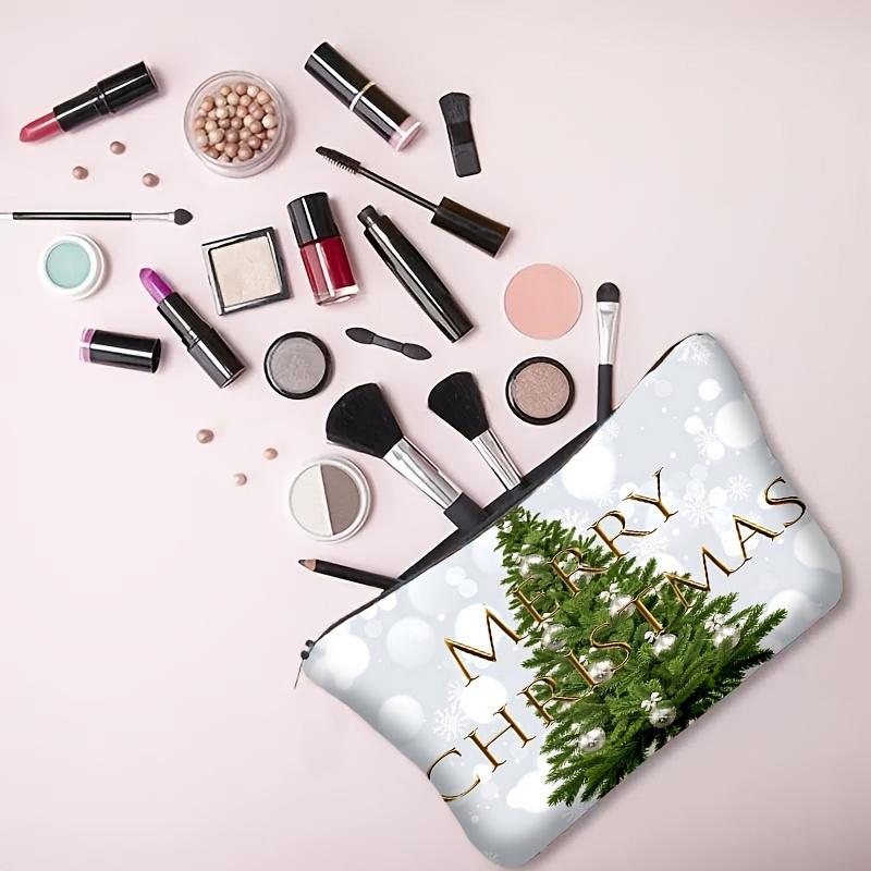 1pc Portable Printed Makeup Bag, Portable Cosmetic Storage Bag For Travel, Perfect For Halloween And Christmas Gifts For Women And Girls