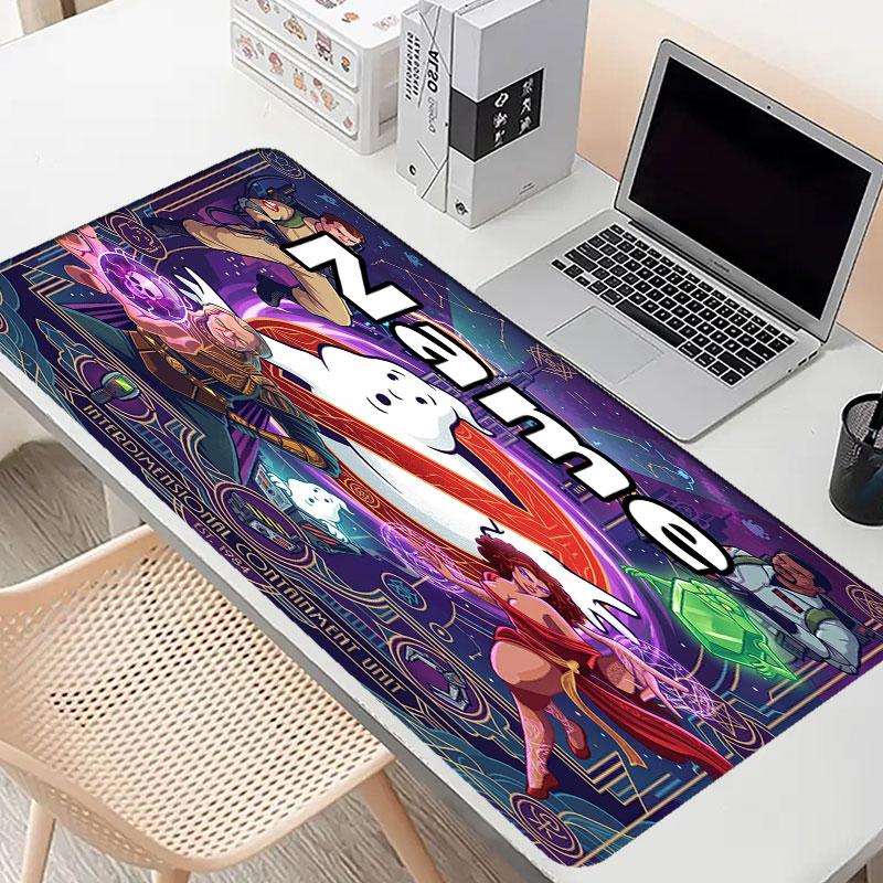 Custom Name Personalized Ghostbusters Pattern Mousepad, Laptop PC Desk Mat, Decorative Desk Mat for Home Keyboard Pad Gift