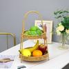 Woven-Style PP Multi-Tier Serving Basket Snacks Fruits Bread Dim Sum Japanese Style Storage Organizer