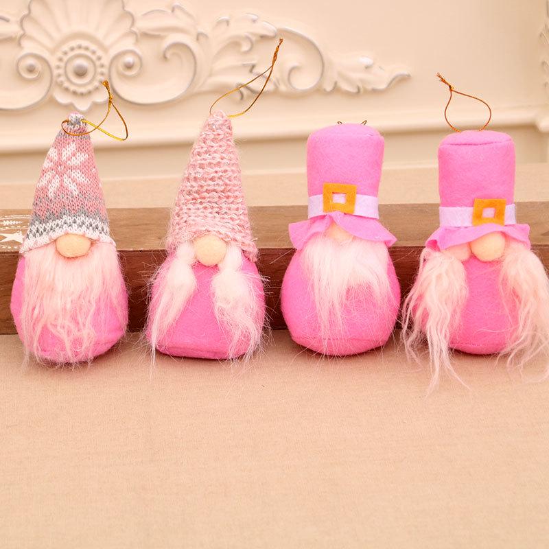 Nordic Gnome Plush: Faceless Santa Pendant Gift Set