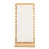 12 Slot Bamboo Necklace Display Stand White PU Panel Vertical Freestanding Jewelry Display Holder
