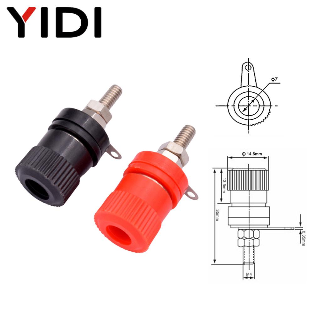 5 Pairs 10pcs Audio Sound Amplifier Speaker Binding Post Banana Plug 4mm Adapt Jack Socket Red Black Terminal Test Connector