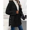 Autumn and Winter Women's Hooded and Velvet Jacket, Double-sided Velvet Cardigan, Long Sleeved Casual Warm Jacket