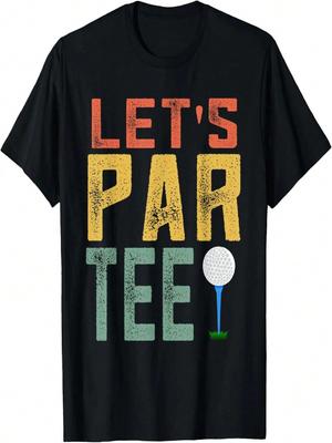 Partee Par Tee Let's Funny Golf Pun Retro Let's Partee T-Shirt