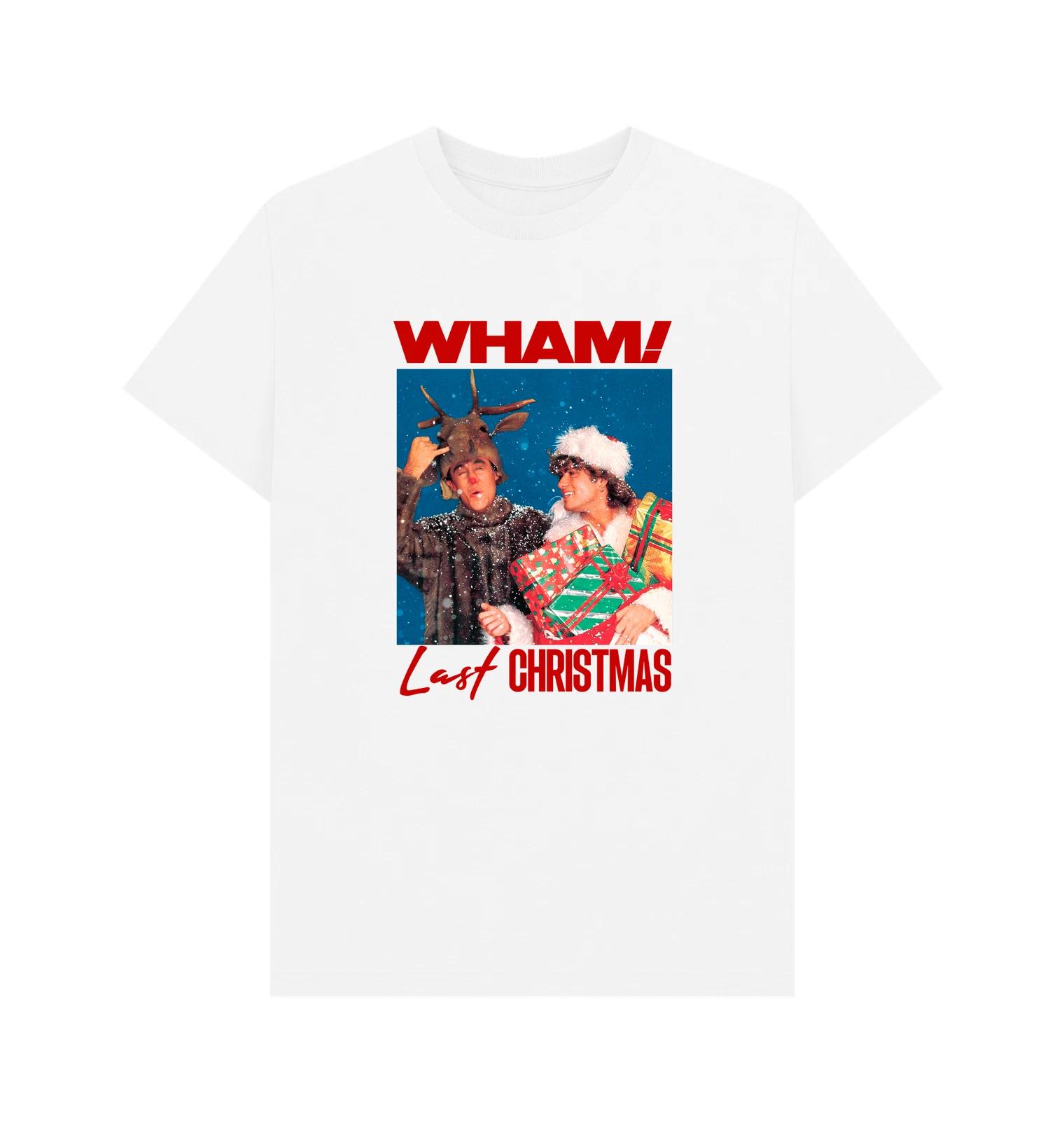 PREMIUM OFFICIAL Wham! Wham Official Last Christmas Graphic White T-Shirt 2XL