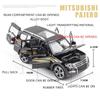 1/32 Scale Mitsubishis Pajero Suv Alloy Model Car Metal Diecast Vehicle Toy Model Collection Simulation Sound Light Toy for Kids Gift