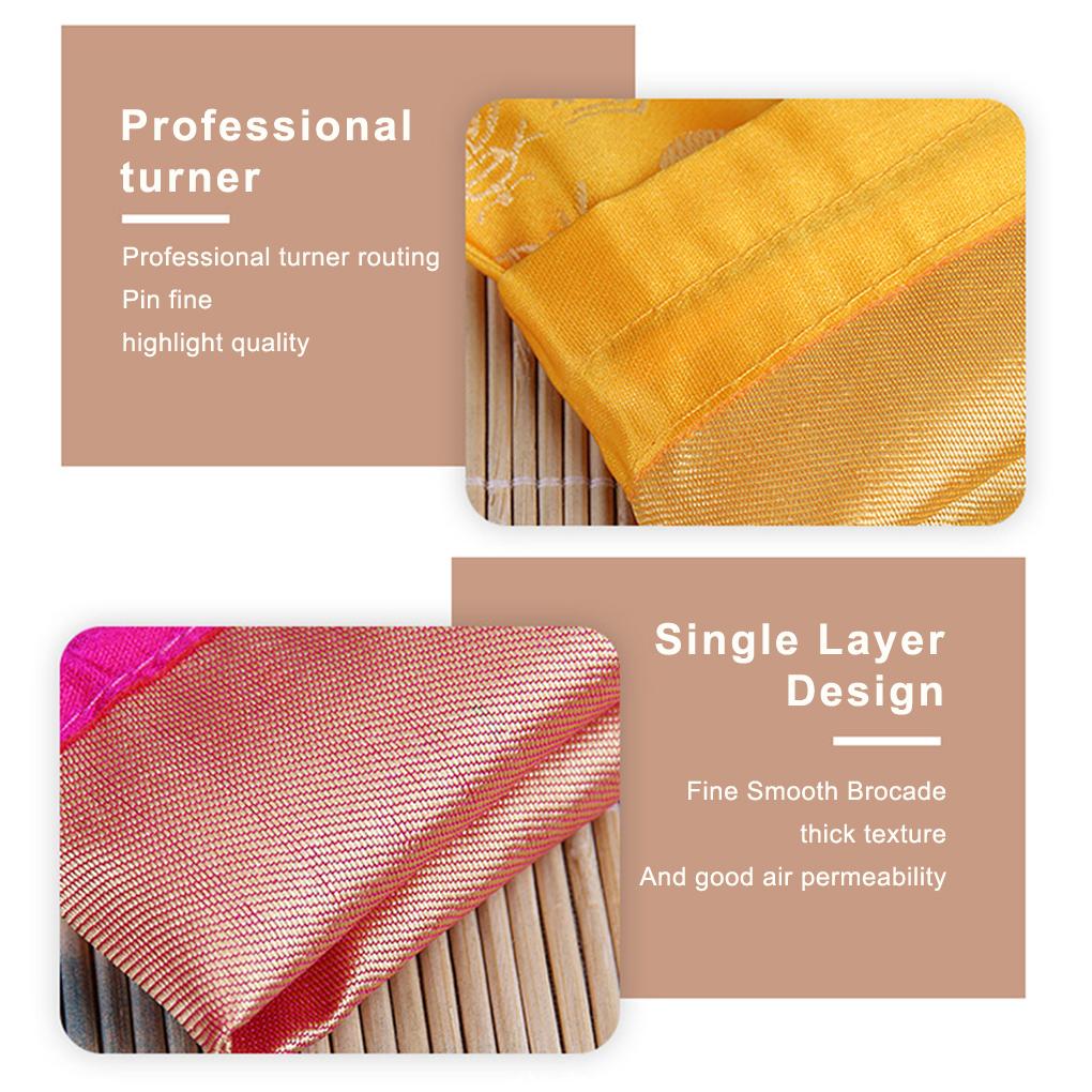 Chinese Style Brocade Jewelry Gift Drawstring Pocket Purse Bags Ring Adjustable Pouches Xmas Wedding Women Girls