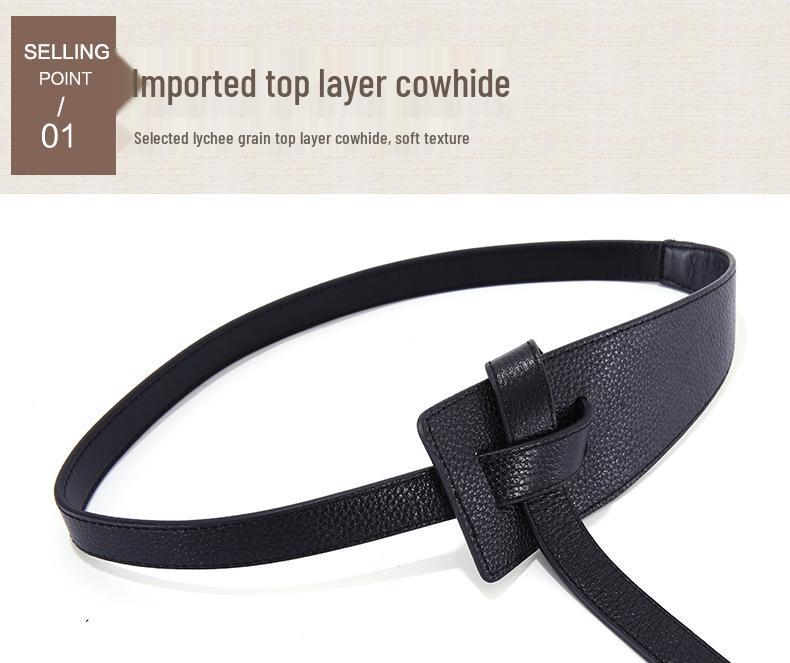 Women's Genuine Leather Wide Waist Belt - Trendy Suit Jacket & Sweater Cincher