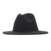 Western Cowboy Hat Jazz Hat Panama Hat Sun Hat Felt Wide Brim Fedora Decorative Rolled Hat