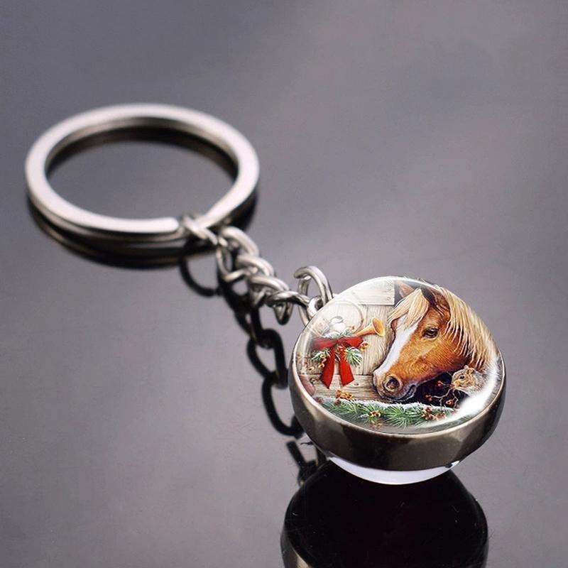 Glow In The Dark Horse Pendant Glowing Horse Stuff Luminous Horses Glass Ball Pendant Crazy Horse Lovers Gifts